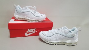 5 X BRAND NEW WOMENS WHITE NIKE AIR MAX 98S ITEM CODE - PAFCM PAUH9 UK SIZE 5