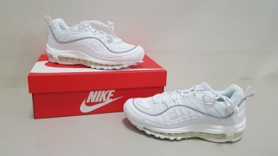 5 X BRAND NEW WOMENS WHITE NIKE AIR MAX 98S ITEM CODE - PAFCM PAUH9 UK SIZE 5