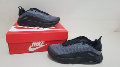 6 X BRAND NEW CHILDRENS BLACK AND GREY NIKE AIR MAX 2090S ITEM CODE - PPJFP PQXDX UK SIZE 2