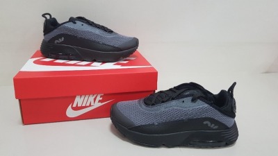 6 X BRAND NEW CHILDRENS BLACK AND GREY NIKE AIR MAX 2090S ITEM CODE - PPJFP PQXDX UK SIZE 2