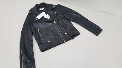 2 X BRAND NEW TOPSHOP FAUX LEATHER JACKETS UK SIZE 4 RRP £169.00 (TOTAL RRP £338.00)