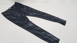 10 X BRAND NEW TOPSHOP TALL FAUX LEATHER PANTS UK SIZE 16 RRP £36.00 (TOTAL RRP £360.00)
