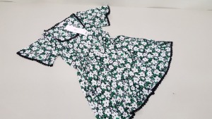 15 X BRAND NEW MISS SELFRIDGE BUTTONED FLORAL DRESSES UK SIZE 14 RRP £30.00 (TOTAL RRP £450.00)
