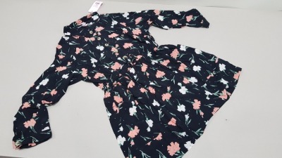 8 X BRAND NEW MISS SELFRIDGE BUTTONED FLORAL PRINT DRESSES UK SIZE 14 RRP £39.00 (TOTAL RRP £312.00)