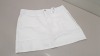 15 X BRAND NEW MISS SELFRIDGE DENIM WHITE MINI SKIRTS UK SIZE 4 AND 16 RRP £30.00 (TOTAL RRP £450.00)