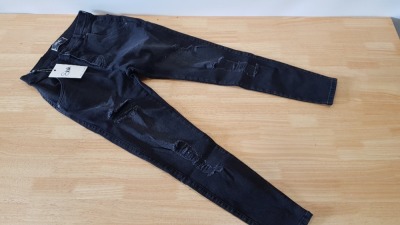 12 X BRAND NEW SIKSILK BLACK DISTRESSED SKINNY JEANS SIZE MEDIUM