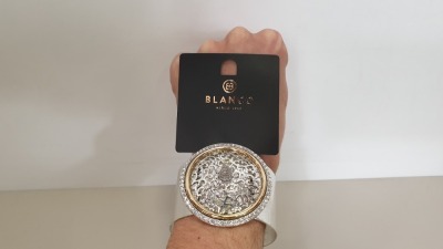 LARGE QUANTITY OF BRAND NEW BLANCO SILVER AND GOLD BANGLES RRP. £15.99