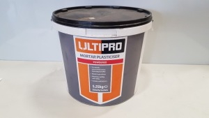 12 X BRAND NEW ULTIPRO 5.25KG POWDERED MORTAR PLASTICISER (250 X 21G SACHETS) - PICK LOOSE