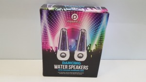 36 X BRAND NEW BOXED POWERFULL DANCING WATER SPEAKERS WITH COLOUR CHANGING LEDS. - IN 3 BOXES