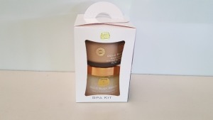 3 X BRAND NEW KEDMA SPA KIT CONTAINING 200G KEDMA GOLD BODY BUTTER WITH DEAD SEA MINERALS AND SHEA BUTTER AND 500G KEDEM GOLD BODY SCRUB WITH DEAD SEA MINERALS AND NATURAL OILS.