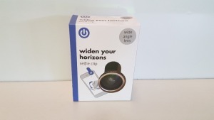 224 X BRAND NEW BOXED WIDEN YOUR HORIZONS SELFIE CLIP (WIDE ANGLE LENS) - IN 7 BOXES