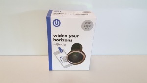 224 X BRAND NEW BOXED WIDEN YOUR HORIZONS SELFIE CLIP (WIDE ANGLE LENS) - IN 7 BOXES