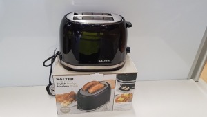 12 X BRAND NEW BOXED SALTER DECO 2-SLICE TOASTER (7 LEVELS OF BROWNING) - IN 2 BOXES