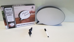 48 X BRAND NEW BOXED PERSONALISE YOUR OWN LED LIGHT-UP #SPEECH BUBBLE. (MAY NEED NEW BATTERIES) - IN 4 BOXES