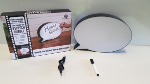 48 X BRAND NEW BOXED PERSONALISE YOUR OWN LED LIGHT-UP #SPEECH BUBBLE. (MAY NEED NEW BATTERIES) - IN 4 BOXES