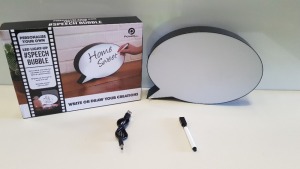 48 X BRAND NEW BOXED PERSONALISE YOUR OWN LED LIGHT-UP #SPEECH BUBBLE. (MAY NEED NEW BATTERIES) - IN 4 BOXES