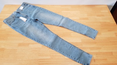 12 X BRAND NEW TOPSHOP JAMIE HIGH WAISTED SKINNY TALL JEANS UK SIZE 14 RRP £40.00 (TOTAL RRP £480.00)