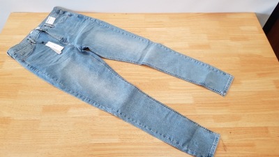 12 X BRAND NEW TOPSHOP JAMIE HIGH WAISTED SKINNY TALL JEANS UK SIZE 12 RRP £40.00 (TOTAL RRP £480.00)