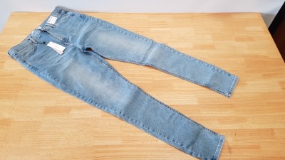 12 X BRAND NEW TOPSHOP JAMIE HIGH WAISTED SKINNY TALL JEANS UK SIZE 12 RRP £40.00 (TOTAL RRP £480.00)