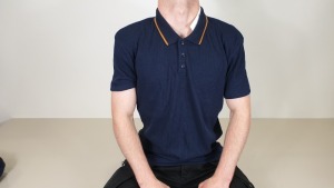 10 X BRAND NEW TOPMAN NAVY BLUE KNITTED POLO SHIRT SIZE XL RRP £25.00 PP