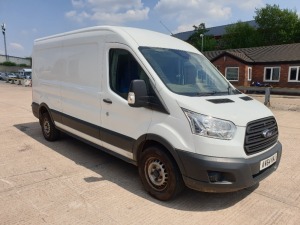 WHITE FORD TRANSIT 350 L3 125PS HZ. ( DIESEL ) Reg : AV64KNJ Mileage : 151309 Details: WITH 1 KEY, WITH V5, ENGINE SIZE: 2198CC, MOT UNTIL 17/11/2021, BLUETOOTH.