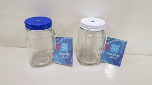 240 X BRAND NEW BOXED SUMMER LIVING GLASS MASON JAR DRINKS CUP - IN 10 BOXES