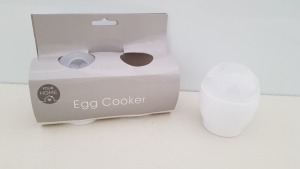 240 X BRAND NEW YOUR HOME SET OF 2 PLASTIC EGG COOKERS IN 10 BOXES