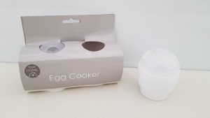 240 X BRAND NEW YOUR HOME SET OF 2 PLASTIC EGG COOKERS IN 10 BOXES