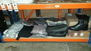 MIXED CLOTHING LOT CONTAINING 20 X MANGO TOP TOPIS 2 X SARAH LEATHER BAGS 1 X VERO MODA PANTS AND