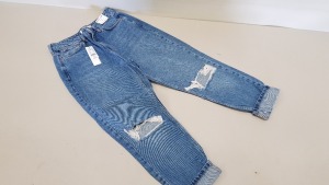 12 X BRAND NEW TOPSHOP MOM PETITE JEANS UK SIZE 10 AND 12 RRP £46.00 (TOTAL RRP £552.00)