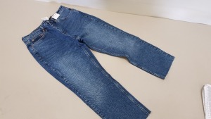 10 X BRAND NEW TOPSHOP STRAIGHT HIGH WAISTED STRAIGHT LEG JEANS UK SIZE 14 RRP £40.00 (TOTAL RRP £400.00)