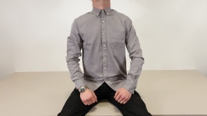 12 X BRAND NEW TOPMAN GREY BUTTONED SHIRT SIZE XL RRP. £30.00 PP