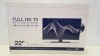 1 X BRAND NEW BOXED 22 FERGUSON FULL HD TV WITH DVD PLAYER AND SATELLITE TUNER INCLUDED.
