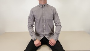 12 X BRAND NEW TOPMAN GREY BUTTONED SHIRT SIZE L RRP. £30.00 PP