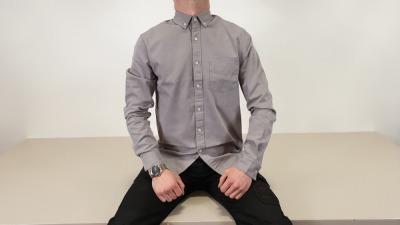 11 X BRAND NEW TOPMAN GREY BUTTONED SHIRT SIZE M RRP. £30.00 PP