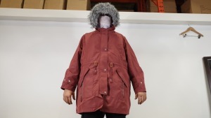 8 X BRAND NEW GEORGE ( WOMENSOUTWEAR ) PINK WINTER COATS IN SIZE XXL RRP £46.00 pp