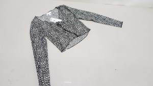 48 X BRAND NEW TOPSHOP ANIMAL PRINT CARDIGANS UK SIZE 8 RRP £19.00 (TOTAL RRP £912.00)