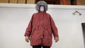 8 X BRAND NEW GEORGE ( WOMENSOUTWEAR ) PINK WINTER COATS IN SIZE XXL RRP £46.00 pp