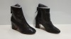 12 X BRAND NEW TOPSHOP BELIZZE KHAKI BLACK ZIP UP HEELED ANKLE BOOTS UK SIZE 5 RRP £39.00 (TOTAL RRP £468.00)
