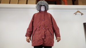 8 X BRAND NEW GEORGE ( WOMENSOUTWEAR ) PINK WINTER COATS IN SIZE XXL RRP £46.00 pp