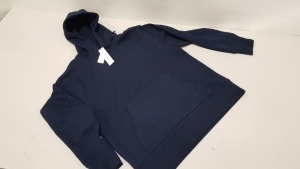 12 X BRAND NEW BAGGED TOPMAN NAVY HOODIE (SIZE UK M) RRP £24.99 (TOTAL £299.88)