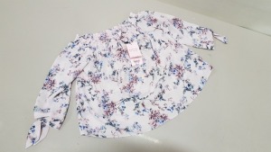 18 X BRAND NEW MISS SELFRIDGE PETITES FLOWER CROP TOP IN SIZE UK 6 RRP £28.00 (TOTAL £504.00)