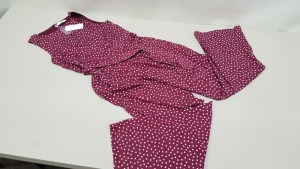 12 X BRAND NEW BOXED VILA CLOTHES VIMICKA PURPLE DOTTED JUMPSUIT IN RATIO PACKS ( 2 X 36, 3 X 38, 3 X 40, 2 X 42 AND 2 X 44) RRP £38.00 (TOTAL RRP £456.00)