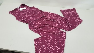 12 X BRAND NEW BOXED VILA CLOTHES VIMICKA PURPLE DOTTED JUMPSUIT IN RATIO PACKS ( 2 X 36, 3 X 38, 3 X 40, 2 X 42 AND 2 X 44) RRP £38.00 (TOTAL RRP £456.00)