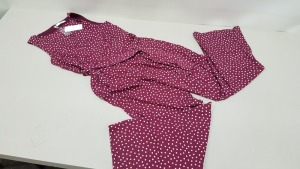 12 X BRAND NEW BOXED VILA CLOTHES VIMICKA PURPLE DOTTED JUMPSUIT IN RATIO PACKS ( 2 X 36, 3 X 38, 3 X 40, 2 X 42 AND 2 X 44) RRP £38.00 (TOTAL RRP £456.00)