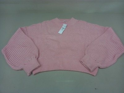 13 X BRAND NEW TOPSHOP PINK KNITTED JUMPER SIZE LARGE RRP £29.00 (TOTAL RRP £377.00)