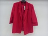 10 X BRAND NEW DOROTHY PERKINS WOMENS RED BLAZERS IN SIZES 14, 16, 20 AND 22 RRP £35.00 (TOTAL RRP 3350.00) (PICK LOOSE)