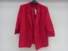 10 X BRAND NEW DOROTHY PERKINS WOMENS RED BLAZERS IN SIZES 14, 16, 20 AND 22 RRP £35.00 (TOTAL RRP 3350.00) (PICK LOOSE)