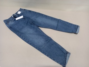 10 X BRAND NEW TOPSHOP MOM HIGH WAISTED TAPERED LEG JEANS UK SIZE 12 RRP £40.00 (TOTAL RRP £400.00)