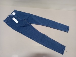 13 X BRAND NEW TOPSHOP JONI BLUE DENIM JEANS UK SIZE 8 RRP £36.00 (TOTAL RRP £468.00)